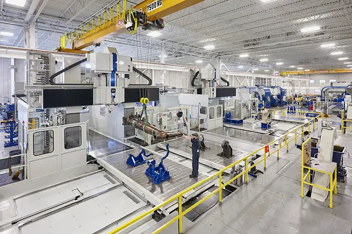 Inside manufacturing facility