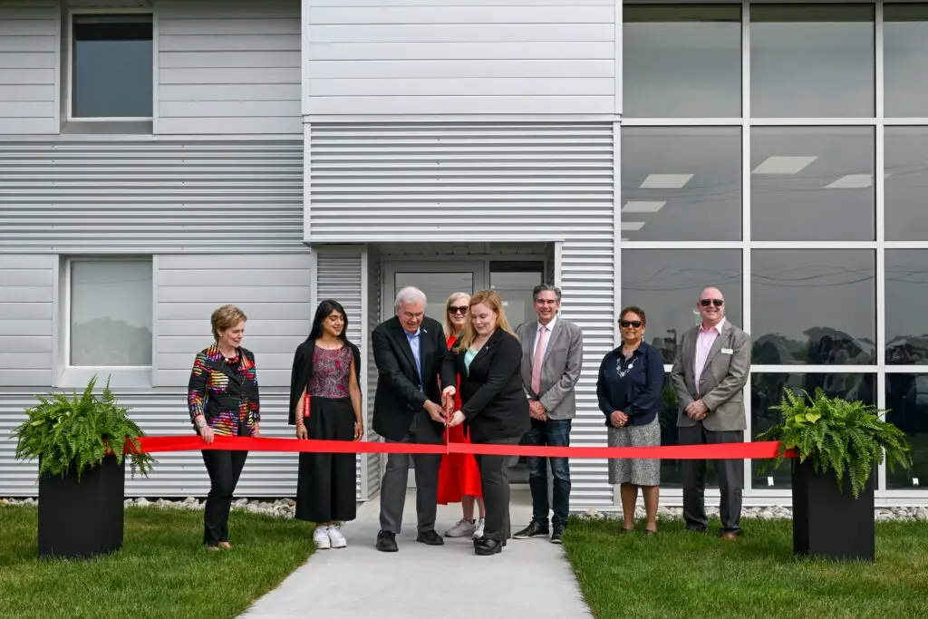 Ribbon cutting at Innovation Centre at YKF