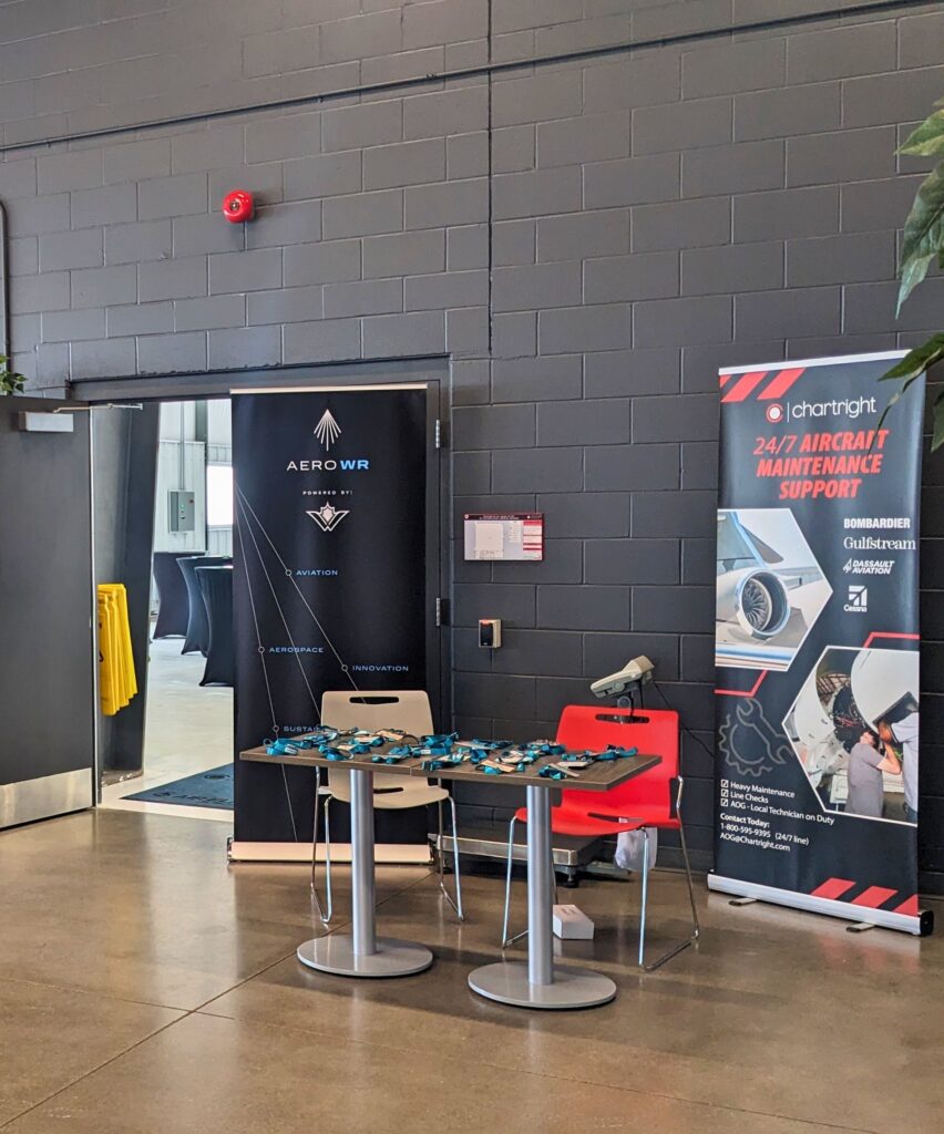 Photo of the entrance to the AeroWR Roundtable event