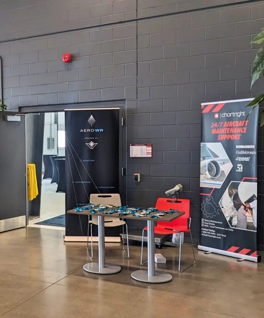 Photo of the entrance to the AeroWR Roundtable event